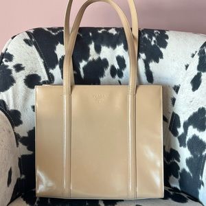 Prada Milano Cream colored Patent Shoulder Bag beautiful, classy and elegant
